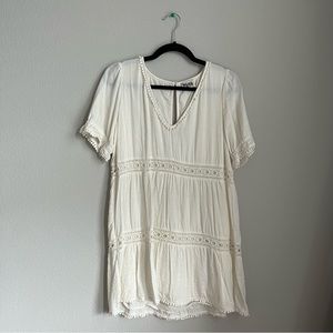 Show Me Your Mumu White Crochet Short Sleeve Lace Dress
